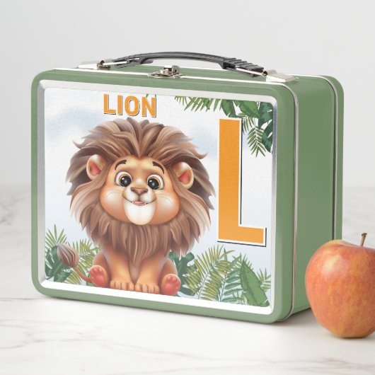 Lion Safari Alphabet Kids Metall Brotdose (Beispiel)