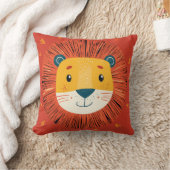 Lion Safari Exotic Handgezeichnete Kinder Zimmer K Kissen (Decke)