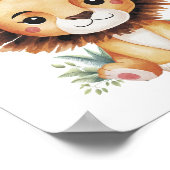 Lion Safari Kinderzimmer Poster - Sei tapfer Klein (Ecke)