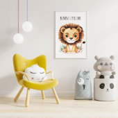 Lion Safari Kinderzimmer Poster - Sei tapfer Klein