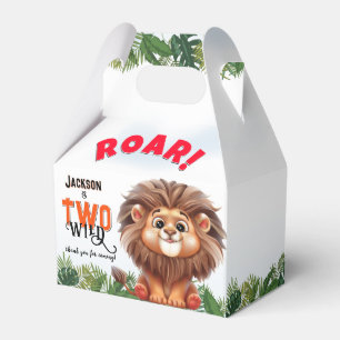 Lion Safari Two Wild Kindergeburtstag Fevor Box Geschenkschachtel