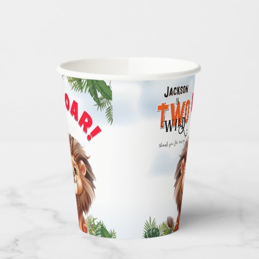 Lion Safari Two Wild Kindergeburtstag Pappbecher (Links)