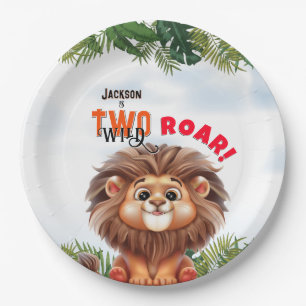 Lion Safari Two Wild Kindergeburtstag Pappteller