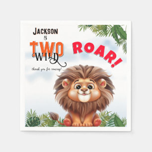 Lion Safari Two Wild Kindergeburtstag Serviette