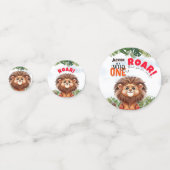 Lion Safari Wild ONE Kindergeburtstag Party Konfetti (Vorderseiten)