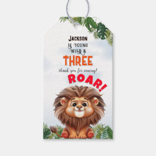 Lion Safari Wild & Three Kindergeburtstag Vielen D Geschenkanhänger