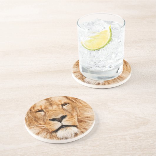 Lion Sandstein Untersetzer (Seite)