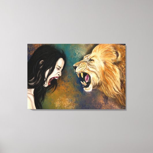 Lion Scream Canvas Print - Malerei Leinwanddruck (Vorderseite)