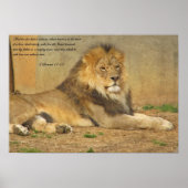 Lion Scripture Poster (Vorne)