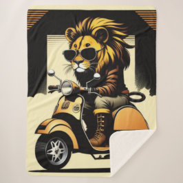 Lion Sherpa Blanket Sherpadecke