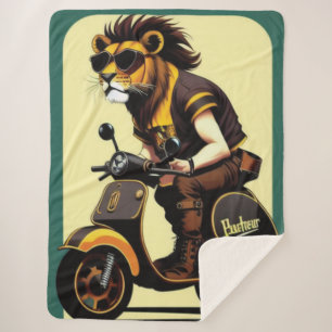 Lion Sherpa Blanket Sherpadecke