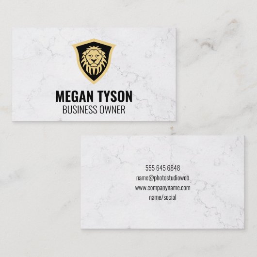 Lion Shield Visitenkarte (Vorne/Hinten)