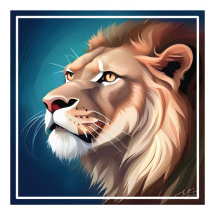 Lion Side Posed Portrait-56557 Fotodruck