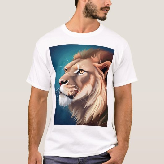 Lion Side Posed Portrait-56557 T-Shirt (Vorderseite)
