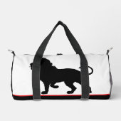 Lion Silhouette Black Red Trim Duffle Bag (Vorderseite)