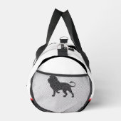 Lion Silhouette Black Red Trim Duffle Bag (Rechts)