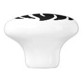 Lion Silhouette Einfach Minimalistisch Keramikknauf (Seitenansicht)