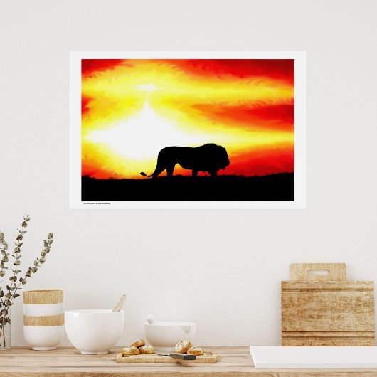 Lion Silhouette Poster (Küche)