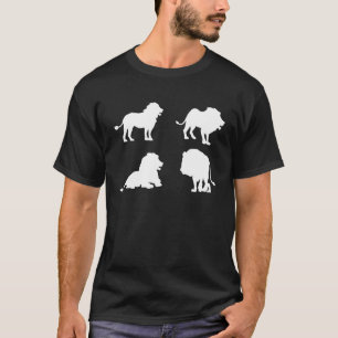Lion Silhouette Tiger Cool Katzen Big Cat ZoAnimal T-Shirt