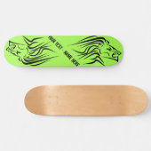 Lion Skateboard - Benutzerdefinierter Text und Far (Horizontal)