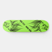 Lion Skateboard - Benutzerdefinierter Text und Far (Horizontal)