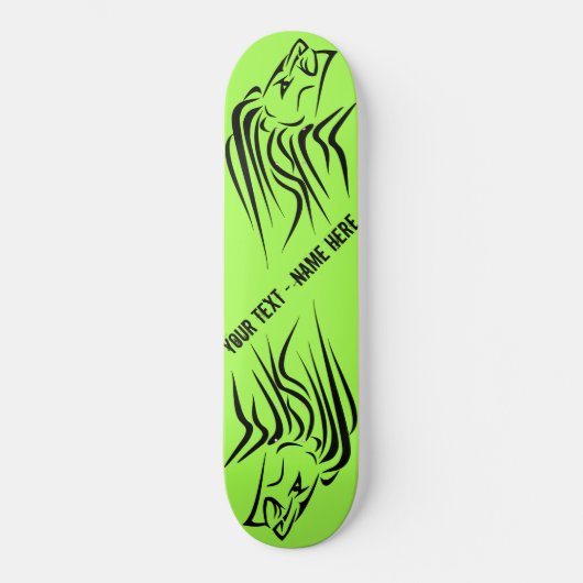 Lion Skateboard - Benutzerdefinierter Text und Far (Vorderseite)