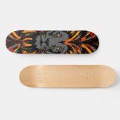 Lion Skateboard | Orange Lion Head Illustration (Horizontal)