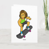 Lion Skater Skateboard Karte (Rückseite)