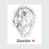 Lion Sketch Sticker (Blatt)
