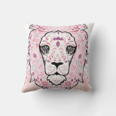 Lion Skull und Pink Lila Blue Minze Pillow Kissen (Rückseite)