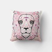 Lion Skull und Pink Lila Blue Minze Pillow Kissen (Vorderseite)