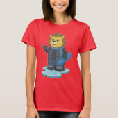 Lion Snowboarder Snowboard T-Shirt (Vorderseite)