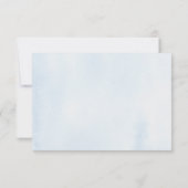 Lion Soft Watercolor Blue Dankeschön Karte (Rückseite)