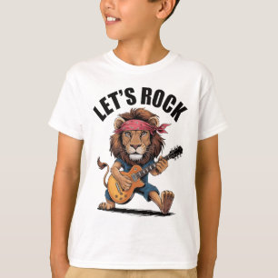 Lion spielt Gitarre T-Shirt