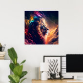 Lion Spirit Animal Proud Wisdom Protector Poster (Heimbüro)