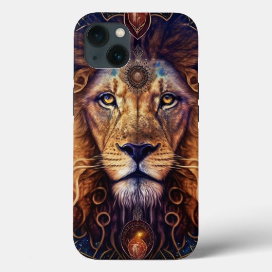 Lion Spirit Mandala Visionäre Kunst Case-Mate iPhone Hülle (Rückseite)