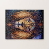 Lion Spirit Mandala Visionäre Kunst Puzzle (Horizontal)