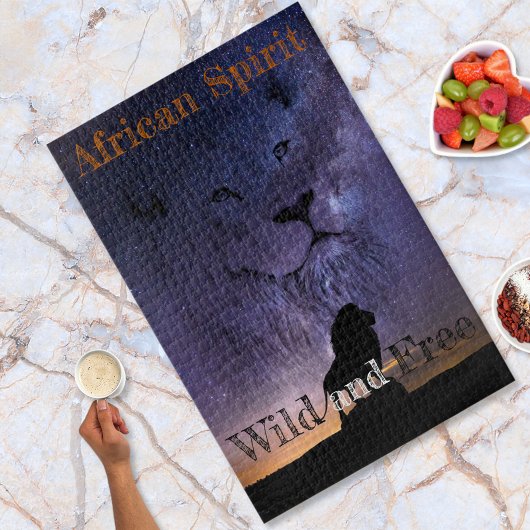 Lion Spirit Wild und freie Silhouette als Sonnenun Puzzle