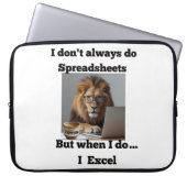 Lion spreadsheet office laptop sleeve (Vorderseite)