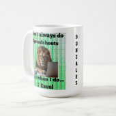 Lion Spreadsheet-Tasse Kaffeetasse (Vorderseite Links)