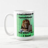Lion Spreadsheet-Tasse Kaffeetasse (Links)