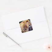 Lion [Square Seal] Quadratischer Aufkleber (Umschlag)