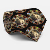 Lion Stare Africa Circle Neck Tie Krawatte (Gerollt)