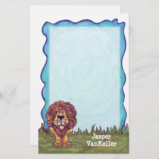 Lion Stationery Briefpapier (Vorne/Hinten)