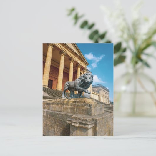 Lion Statue Postkarte (Stehend Vorderseite)
