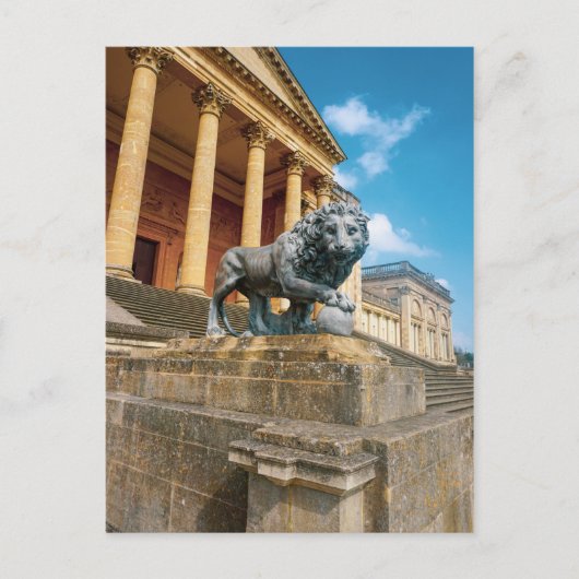 Lion Statue Postkarte (Vorderseite)