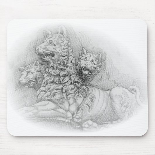Lion statue study - Pierre Jacques mousepad (Vorne)