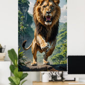 Lion stehend poster (Heimbüro)