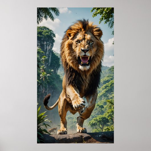 Lion stehend poster (Vorne)