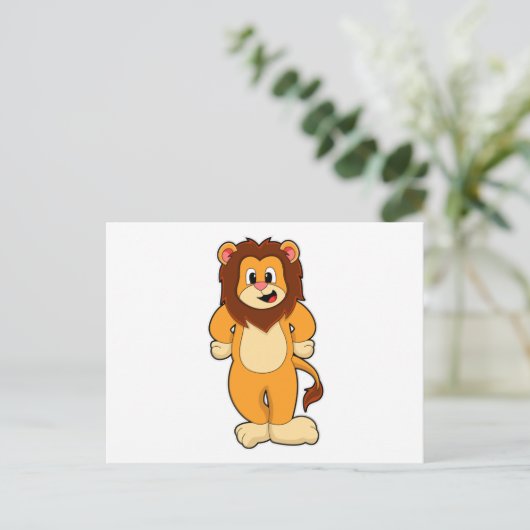 Lion stehend postkarte (Stehend Vorderseite)